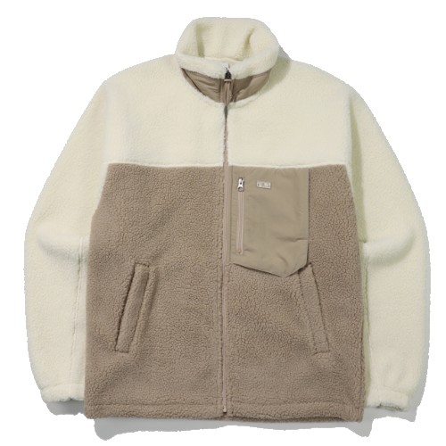 휠라 블록 우븐 패치 보아자켓 FS2PLE4103X (BEG, 베이지)