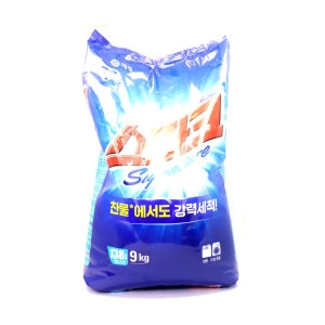 스파크 세탁세제 프라임 소금 베이킹소다 함유드럼 일반세탁기 겸용 리필/9kgx2봉_이미지