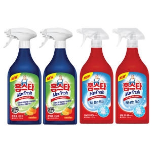 LG생활건강 홈스타 맥스프레쉬 주방용 500ml 2개 + 착붙는락스 500ml 2개