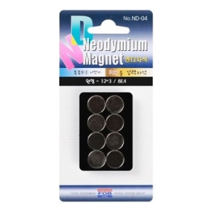 지구마그넷 원형 자석 ND-04 12mm 3T 8개입 초강력 네오디움