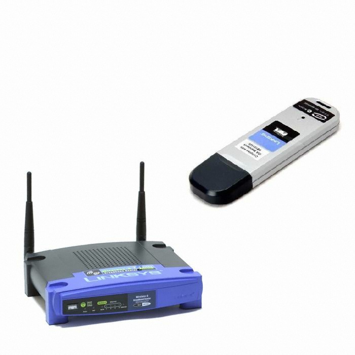 Cisco-Linksys WRT54G V7 공유기 패키지 (+ WUSB54GC USB 2.0 무선랜카드)_이미지