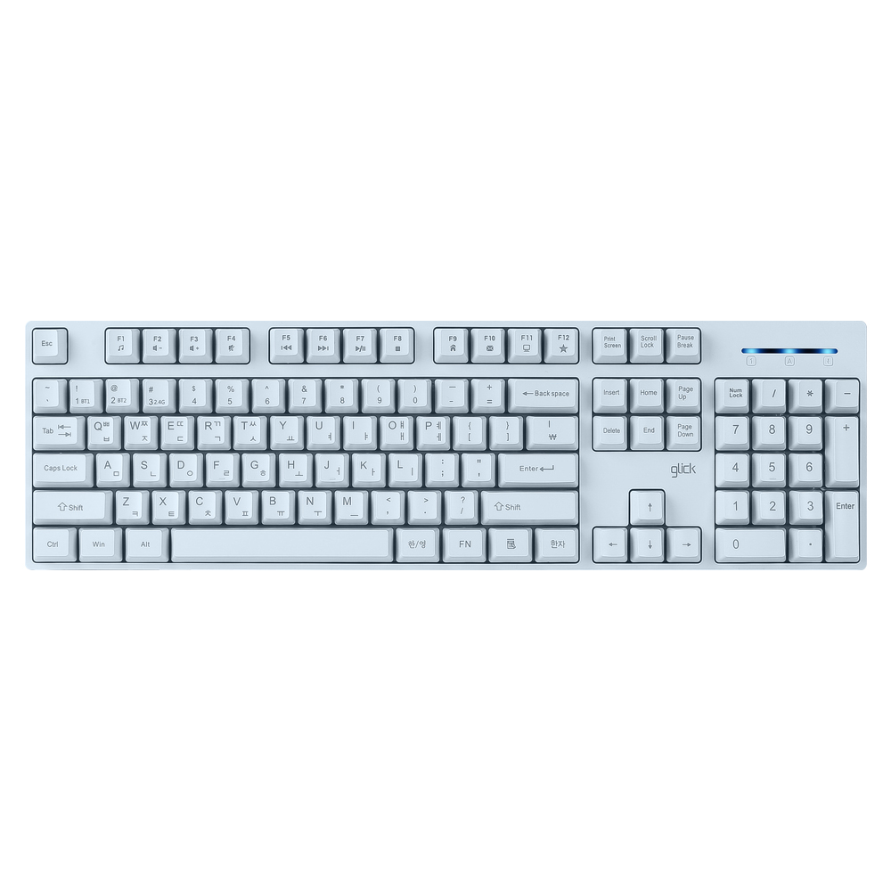 지클릭커 OFFICEPRO WK60 스탠다드 M 무선 (스카이 블루)_이미지