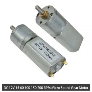 마이크로 스피드 기어 모터 감속 금속 기어박스 휠 20GA180 DC 12V 15 60 100 150 200 RPM