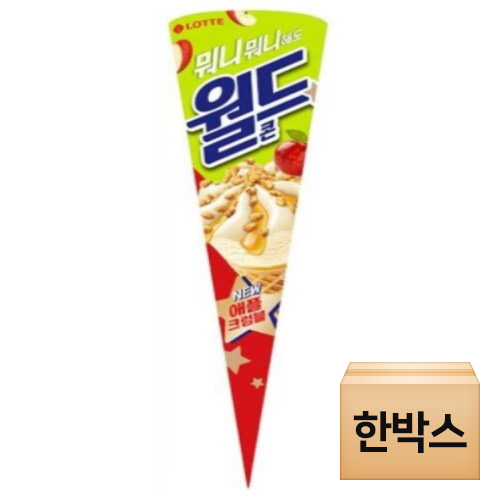롯데웰푸드 월드콘 애플크럼블 160ml (24개)