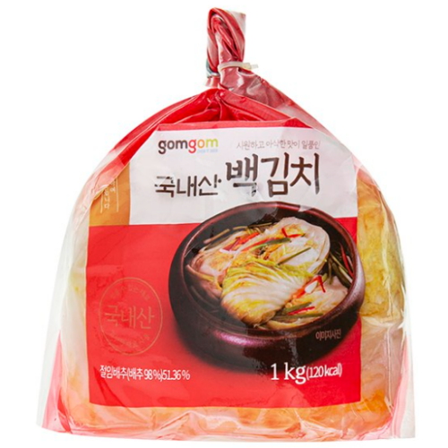 쿠팡 곰곰 국내산 백김치 1kg (3개)