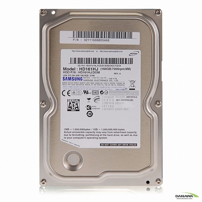 삼성전자 160GB Spinpoint S166 HD161HJ (SATA2/7200/8M)