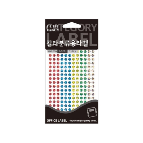 쁘띠팬시 20-HR306A 혼합 색상 홀로그램 원형 견출지