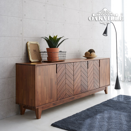 오크빌  바움 원목 높은 거실장 2000