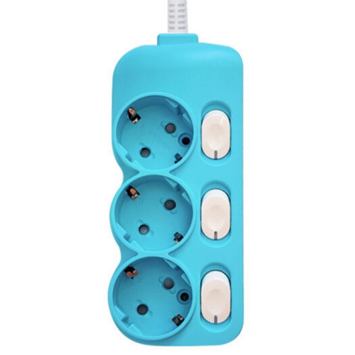 탭앤탭 3구 16A 개별스위치 컬러 멀티탭 블루슈팅스타