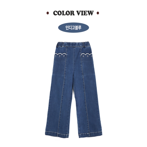 페리미츠 스칼럽통일자데님팬츠 P2611Q253_36_IC