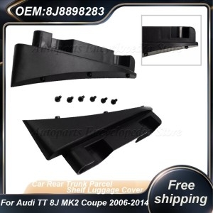 아우디 TT 8J MK2 쿠페 2006-2014 8J8898283 2개 자동차 리어 트렁크 패키지 선반 러기지 커버 C필러 사이