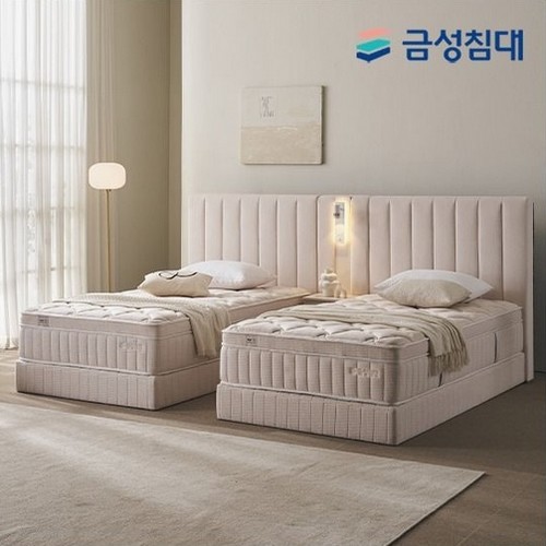금성침대 루미에르 호텔형 침대 SS+SS+패널 (유로탑독립)_이미지