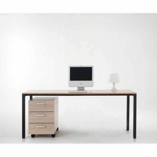 펀잇쳐스 F1 책상 내추럴블랙 1450 (140x48cm)_이미지