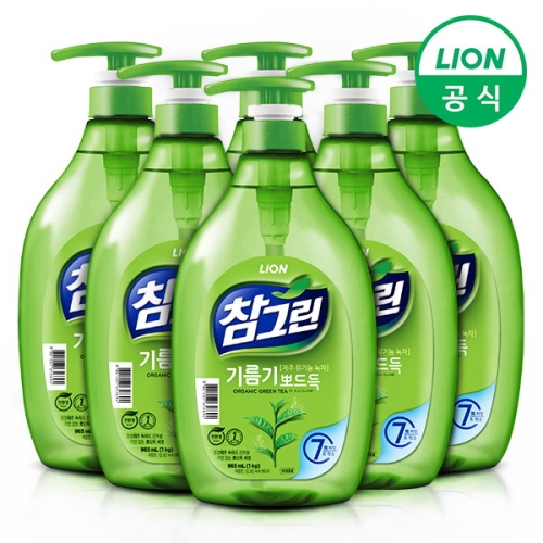 참그린 기름기 뽀드득 레몬녹차 1kg (965ml) (6개)_이미지