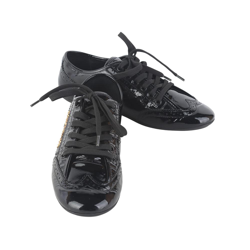 리릭 페이던트 레이스업 플랫 스니커즈 34 1/2사이즈 35923-1