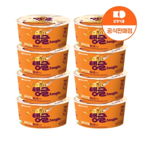삼양식품 탱글 갈릭오일 파스타 큰컵 100g (8개)