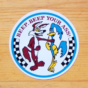 올패턴 레이싱 스티커-Beep your ass