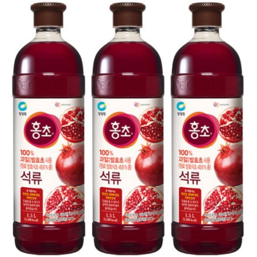 청정원 홍초 석류 1.5L (3개)_이미지