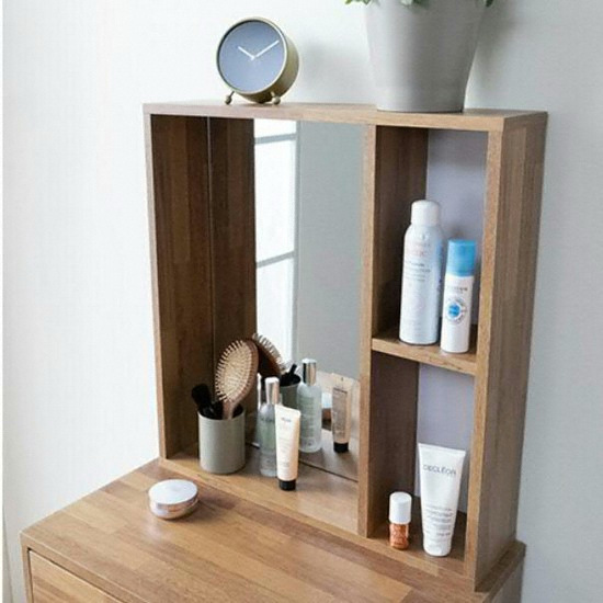 10SPACE 멜트 입식 수납거울 화장대 세트 600_이미지