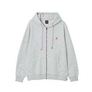 캉골 클래식 로고 집업 5137 화이트멜란지 KRECZU51370