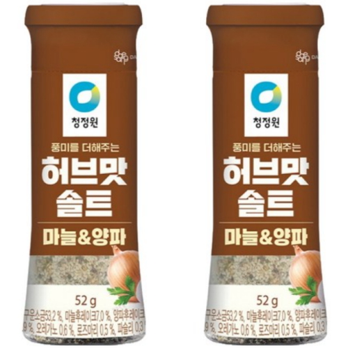 대상 청정원 허브맛솔트 마늘&양파 52g (2개)