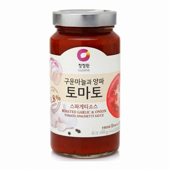 대상 청정원 구운마늘과 양파 토마토 스파게티소스 600g (12개)