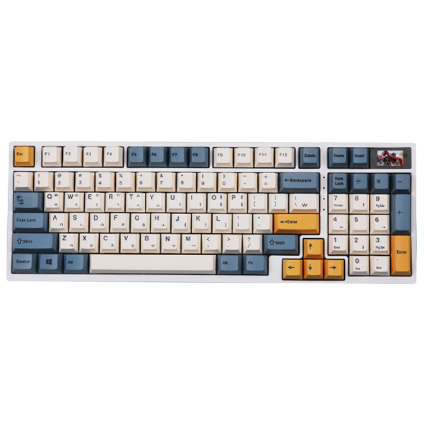 몬스타 몬스타기어 닌자96PRO 유무선 커스텀 기계식 화이트 (백축)_이미지