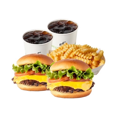 쉐이크쉑 쉐이크쉑 쉑버거 2개+프라이+소다(S) 2잔이미지입니다. 누르면 해당 게시물로 새창이동합니다.