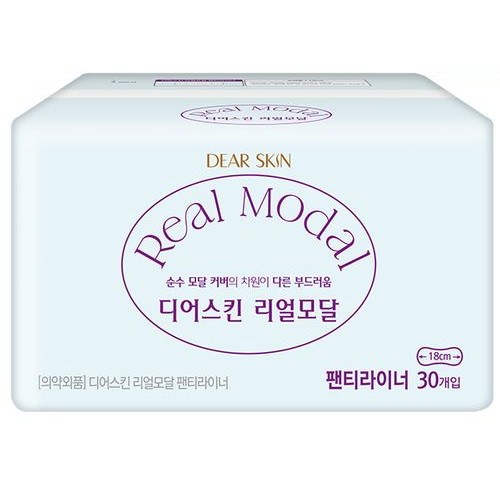 디어스킨 리얼모달 슈퍼롱 팬티라이너 30개 (10팩(300개))_이미지