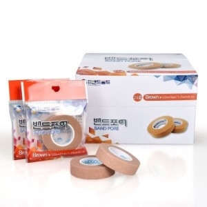 밴드골드 부직반창고 갈색 소 1.25cm 1박스 24개입 종이반창고 구급밴드