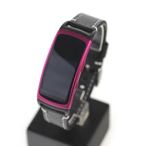 [불명] WG01BK18 기어핏2 PRO 호환 블랙 화이트미싱 가죽밴드