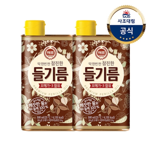 해표 참진한 들기름 500ml (2개)_이미지