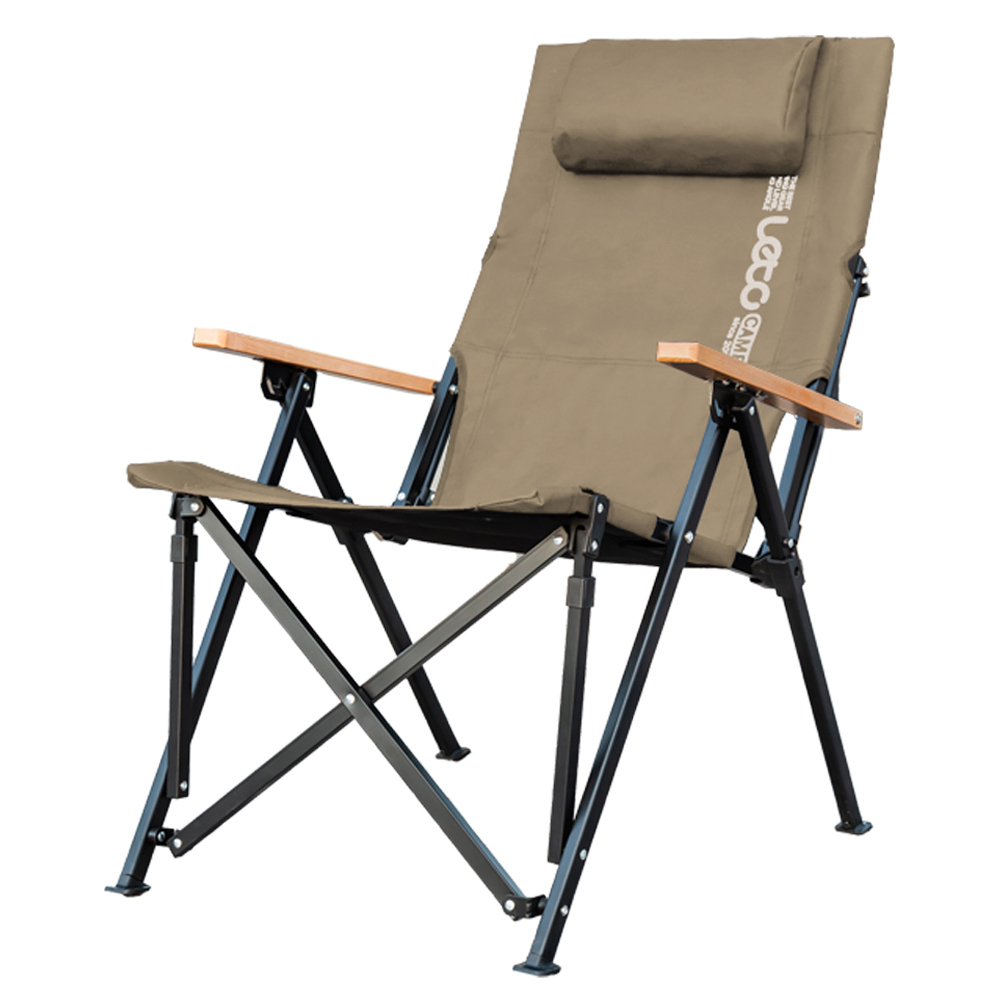 레토 릴렉스 롱 캠핑체어 2개 (브라운)_이미지
