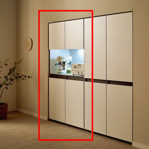 플랜데코  반스 오픈형 홈카페 빌트인 주방수납장 1000