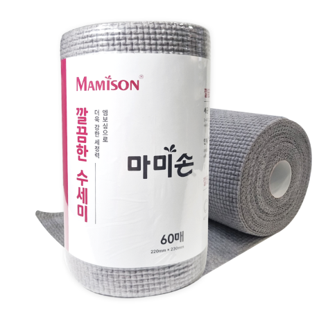 마미손 깔끔한 수세미 60매 (1개)