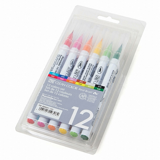 쿠레타케 지그 클린컬러 리얼 브러쉬 펜 (12색)_이미지