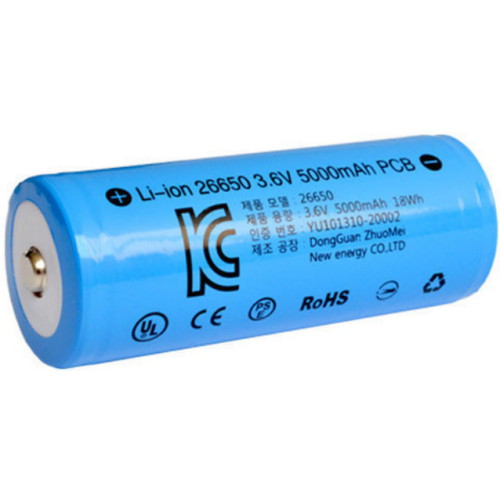 코어무역 26650 리튬이온 충전지 배터리 3.6V 5000mAh (1개)_이미지