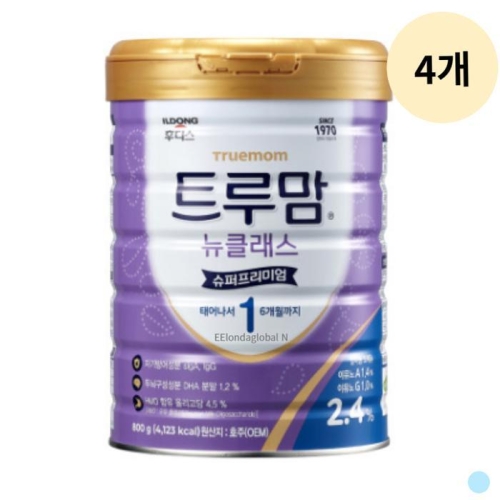 일동후디스 2024 NEW 트루맘 뉴클래스 슈퍼프리미엄 1단계 800g (4개)_이미지