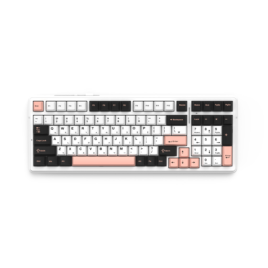 AULA F99 유무선 기계식 올리비아 화이트 한글 (회목축 V4)_이미지