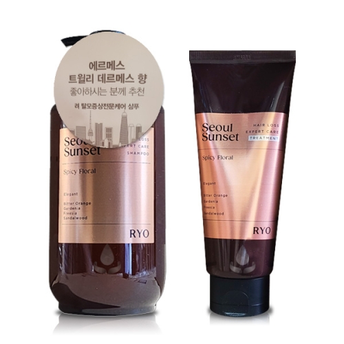 자양윤모 탈모증상케어 퍼퓸 샴푸 서울석양 585ml+트리트먼트200ml 세트