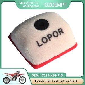 혼다 OZOEMPT 듀얼 레이어 폼 오토바이 에어 필터 CRF 125F 1421 에 적용 OEM 17213K28910
