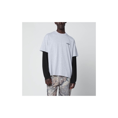 리프리젠트 Grey cotton T shirt with logo OCM41114CO/XM_REPRE-158_323-L Grey