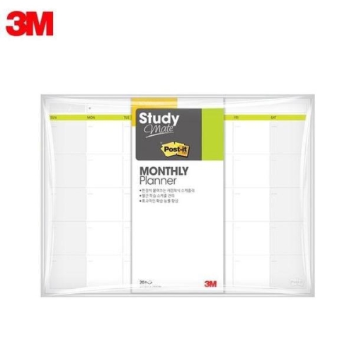 셀러허브 3M 포스트잇 스터디메이트 먼슬리 플래너노트 5개 S7530222
