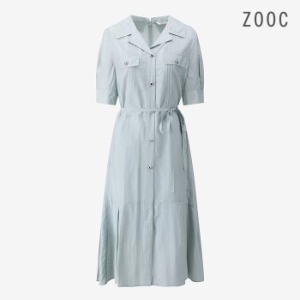 ZOOC 벨티드 플레어 패널 셔츠 원피스 SB_V252MSE933_이미지