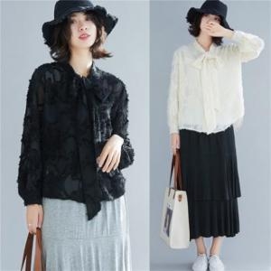 신세계인터내셔날 오노마 F28202/신상 시스루 리본블라우스/BL/브라우스