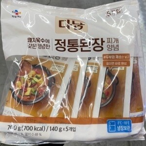 백설 <b>다담</b> 전통 <b>된장</b><b>찌개</b> 양념 140g x 5입