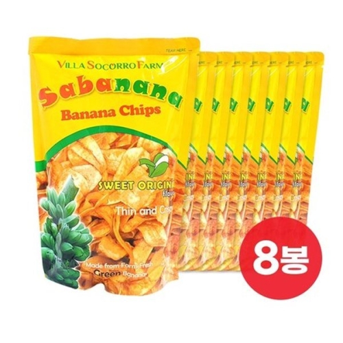 VILLA SOCORRO AGRI-ECO 사바나나 바나나칩 100g (8개)_이미지