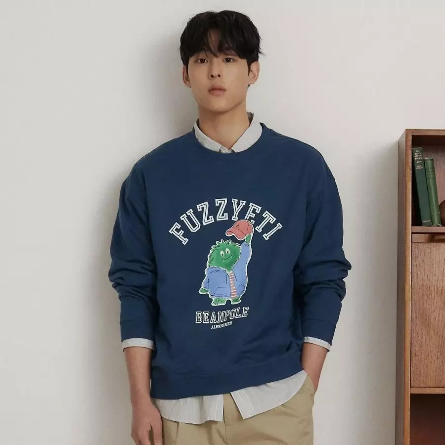 빈폴 ltgt SS26 클럽 푸즈예티 스웨트 셔츠 네이비 BC6241C61R BC6241C61_R_LL 1908224