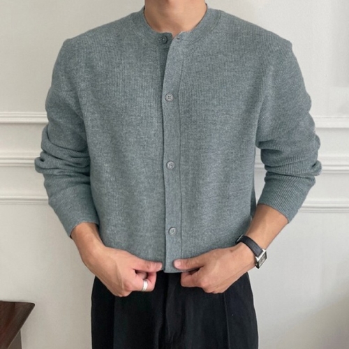 남성 2컬러 베이직 라운드 가디건 IS-JK17_이미지