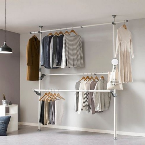 왕자NHC 왕자행거 네오스페이스 점보 3단 조절 행거